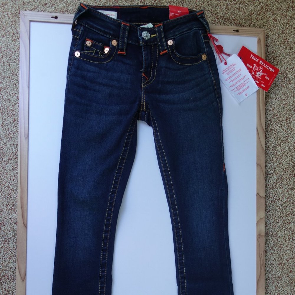 True Religion World Tour Mid Rise Skinny Jeans